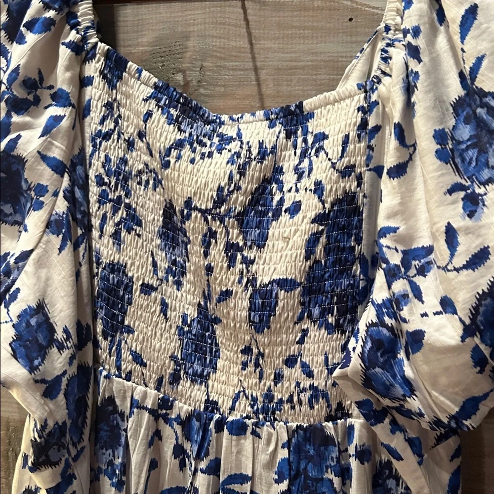 NWT Skies are Blue Floral maxi puff sleeve maxi dress size 3X - Picture 7 of 11